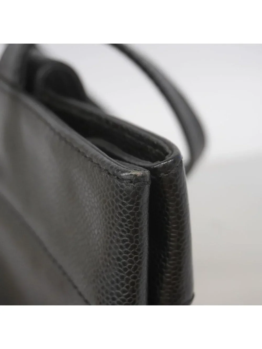 Chanel Tote Bag Caviar Leather Black Gold
